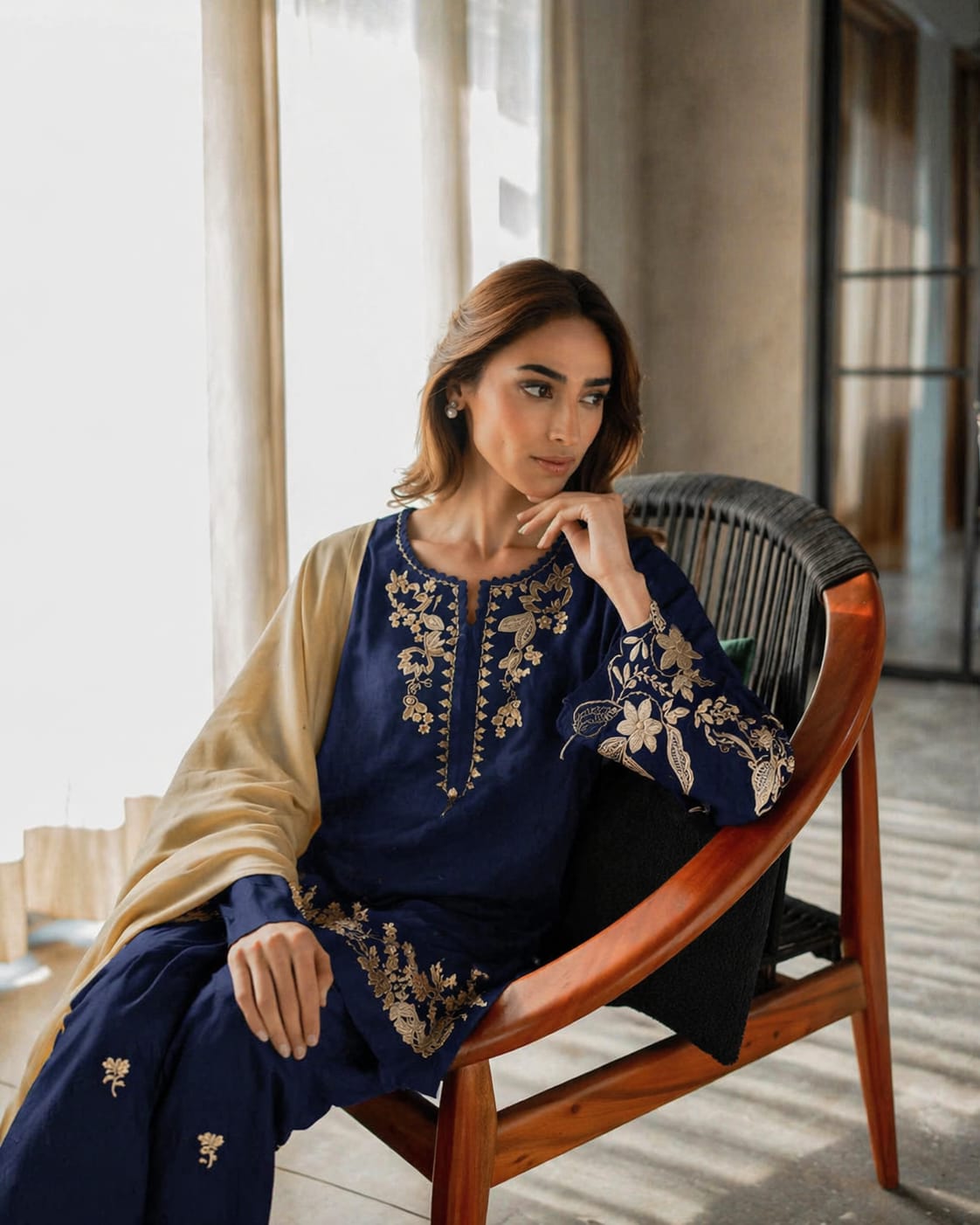 LAWN EMBROIDERED 3PC DF 2013